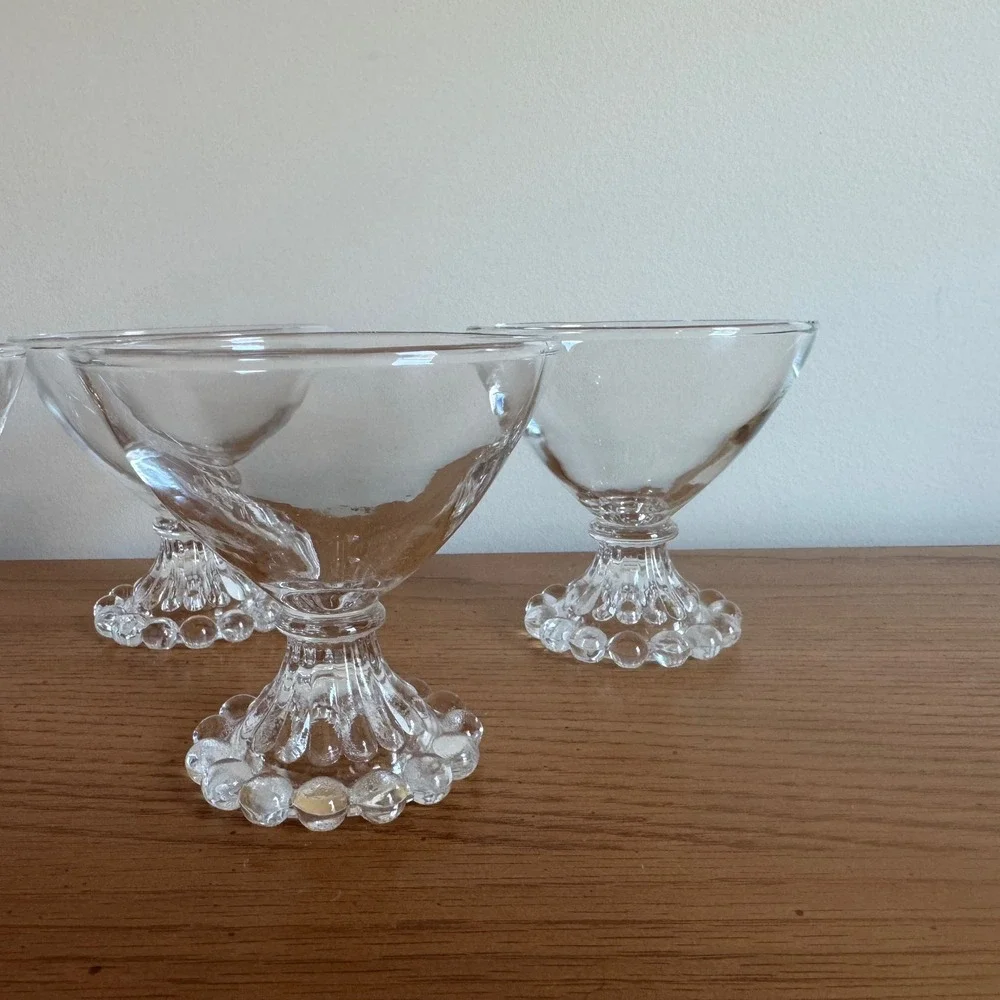 Anchor Hocking Boogie‎ Berwick Footed Sherbet Champagne Glasses Set of 5